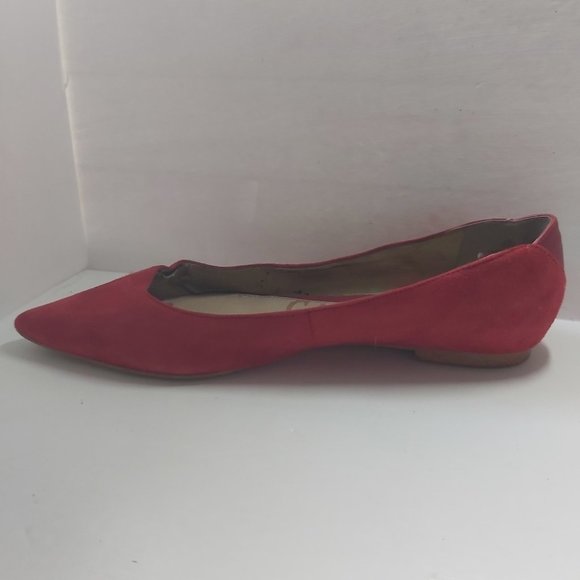 SAM EDELMAN | Women's 'Rae' Red Suede Pointed Toe Flats Red Size 6.5 - Picture 9 of 14